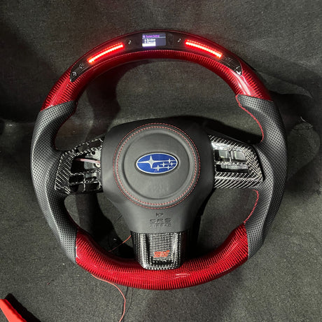 2015-2021 Subaru WRX/STI Custom Carbon Fiber Steering Wheel - AutoLEDTech.com