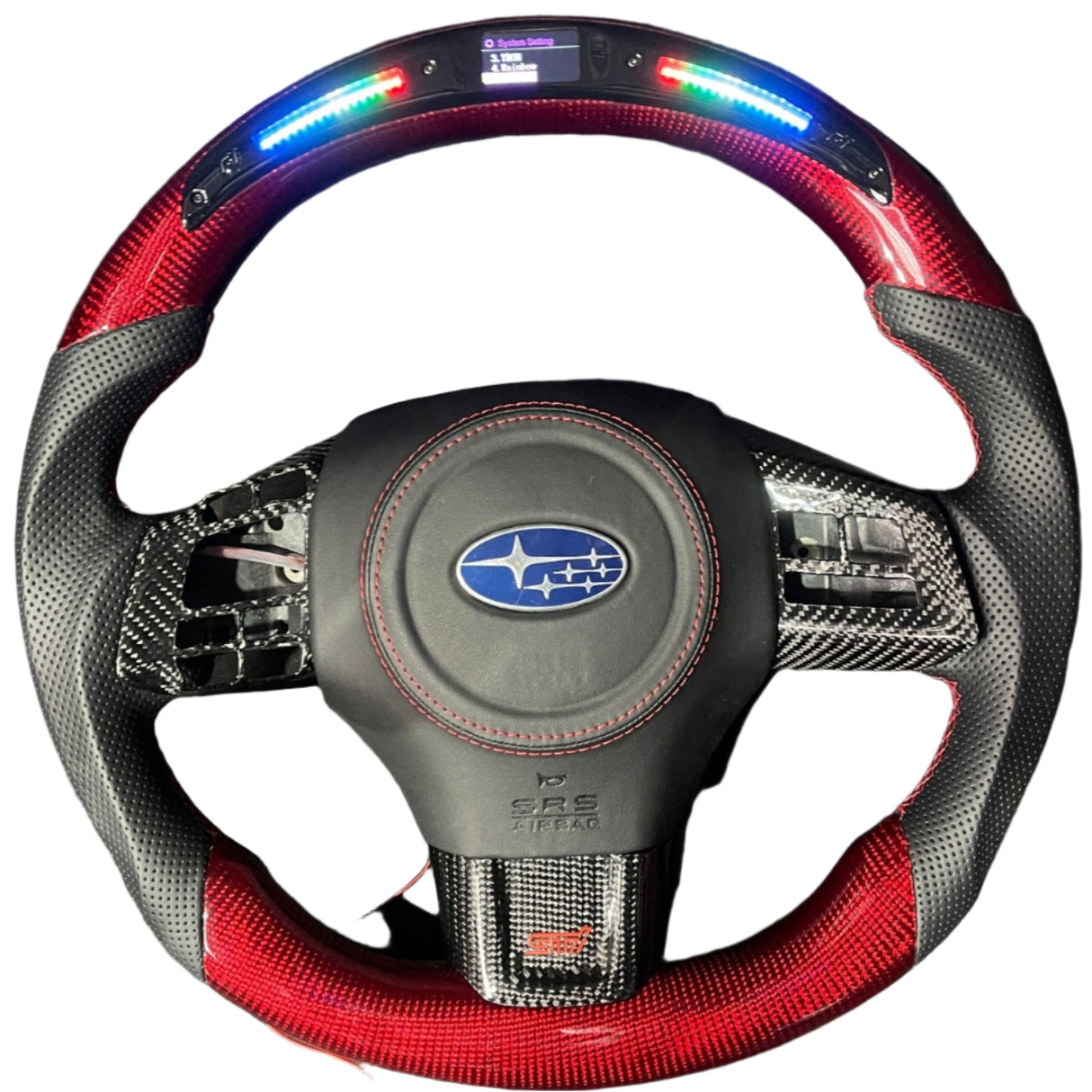 2015-2021 Subaru WRX/STI Custom Carbon Fiber Steering Wheel - AutoLEDTech.com