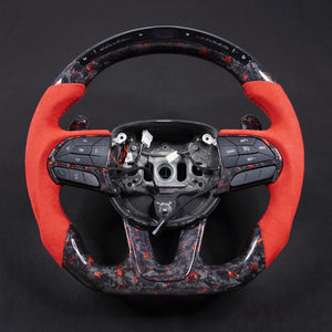 2015-2023 Dodge Charger Challenger Custom Carbon Fiber LED Steering Wheel - AutoLEDTech.com