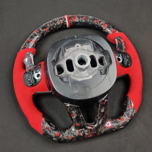 2015-2023 Dodge Charger Challenger Custom Carbon Fiber LED Steering Wheel - AutoLEDTech.com