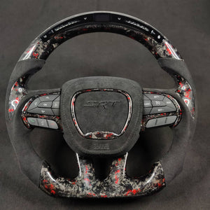 2015-2023 Dodge Charger Challenger Custom Carbon Fiber LED Steering Wheel - AutoLEDTech.com