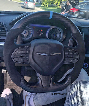 2015-2023 Chrysler 300 Custom Carbon Fiber Steering Wheel - AutoLEDTech.com