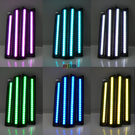 2015-2023 Dodge Challenger RGB Flow Series LED Smoked Side Marker Lights - AutoLEDTech.com