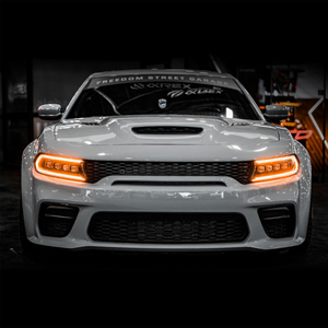 2015-2023 Dodge Charger Alpharex Nova LED Projector Headlights (Alpha Black) - AutoLEDTech.com