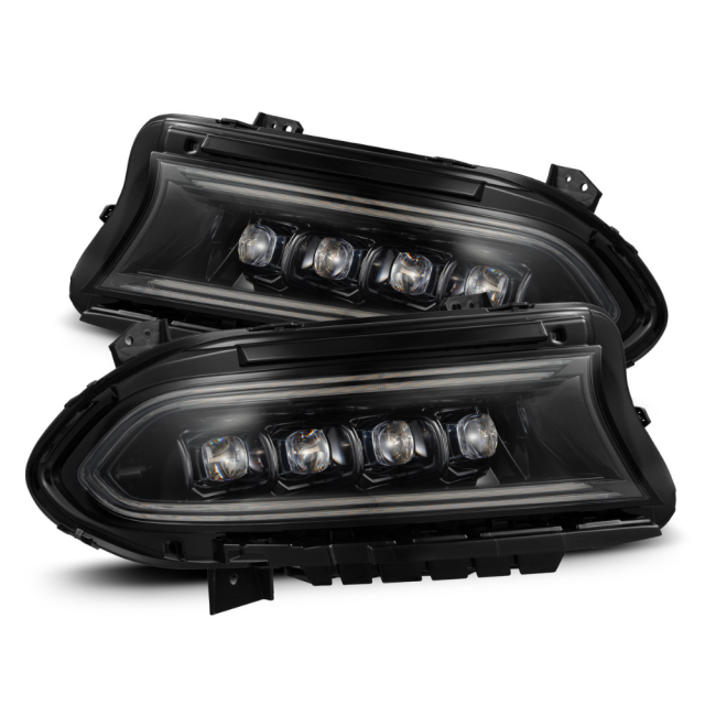 2015-2023 Dodge Charger Alpharex Nova LED Projector Headlights (Alpha Black) - AutoLEDTech.com