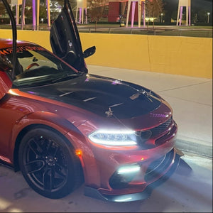 2015-2023 Dodge Charger Alpharex Nova LED Projector Headlights (Alpha Black) - AutoLEDTech.com