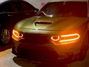 2015-2023 Dodge Charger Alpharex Nova LED Projector Headlights (Alpha Black) - AutoLEDTech.com
