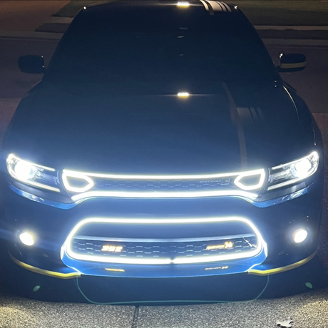 2015-2023 Dodge Charger ANIMATED STARTUP LED DRL Grill Light Assembly - AutoLEDTech.com