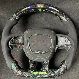 2015-2023 Dodge Charger Challenger Custom Carbon Fiber LED Steering Wheel - AutoLEDTech.com