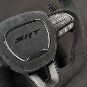 2015-2023 Dodge Charger Challenger Custom Carbon Fiber LED Steering Wheel - AutoLEDTech.com