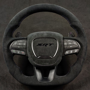 2015-2023 Dodge Charger Challenger Custom Carbon Fiber LED Steering Wheel - AutoLEDTech.com