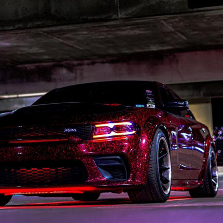 2015-2023 Dodge Charger Durango-Style RGBW Flow Series LED DRL Headlights - AutoLEDTech.com