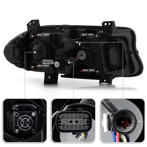 2015-2023 Dodge Charger Durango-Style RGBW Flow Series LED DRL Headlights - AutoLEDTech.com