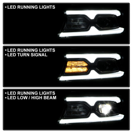 2015-2023 Dodge Charger Durango-Style RGBW Flow Series LED DRL Headlights - AutoLEDTech.com