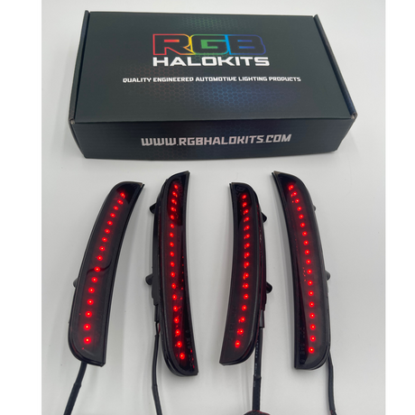 2015-2023 Dodge Charger RGB Flow Series LED Smoked Side Marker Lights - AutoLEDTech.com