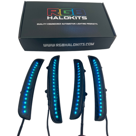 2015-2023 Dodge Charger RGB Flow Series LED Smoked Side Marker Lights - AutoLEDTech.com
