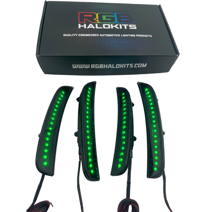 2015-2023 Dodge Charger RGB Flow Series LED Smoked Side Marker Lights - AutoLEDTech.com