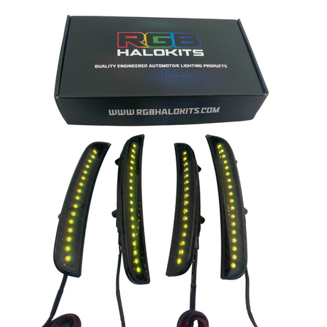 2015-2023 Dodge Charger RGB Flow Series LED Smoked Side Marker Lights - AutoLEDTech.com