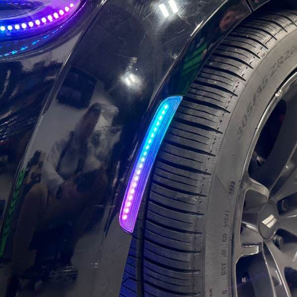 2015-2023 Dodge Charger RGB Flow Series LED Smoked Side Marker Lights - AutoLEDTech.com