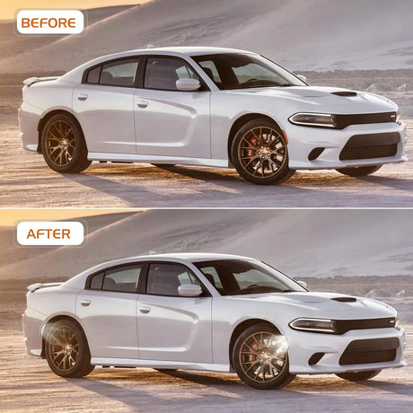 2015-2023 Dodge Charger SCANNING White LED Smoked Side Marker Lights - AutoLEDTech.com