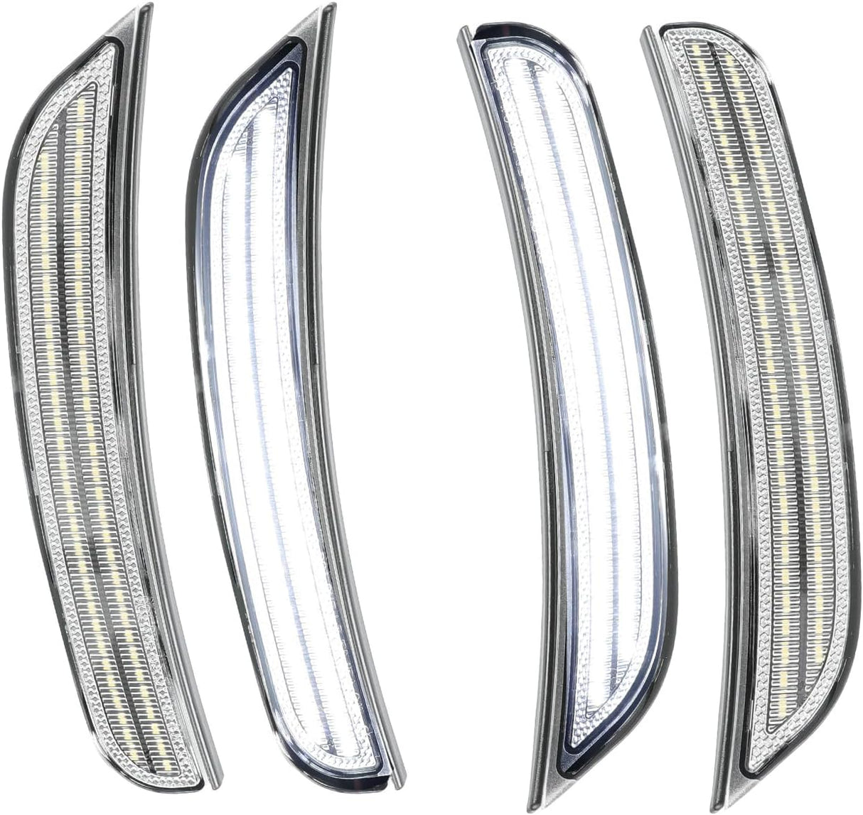 2015-2023 Dodge Charger SCANNING White LED Smoked Side Marker Lights - AutoLEDTech.com