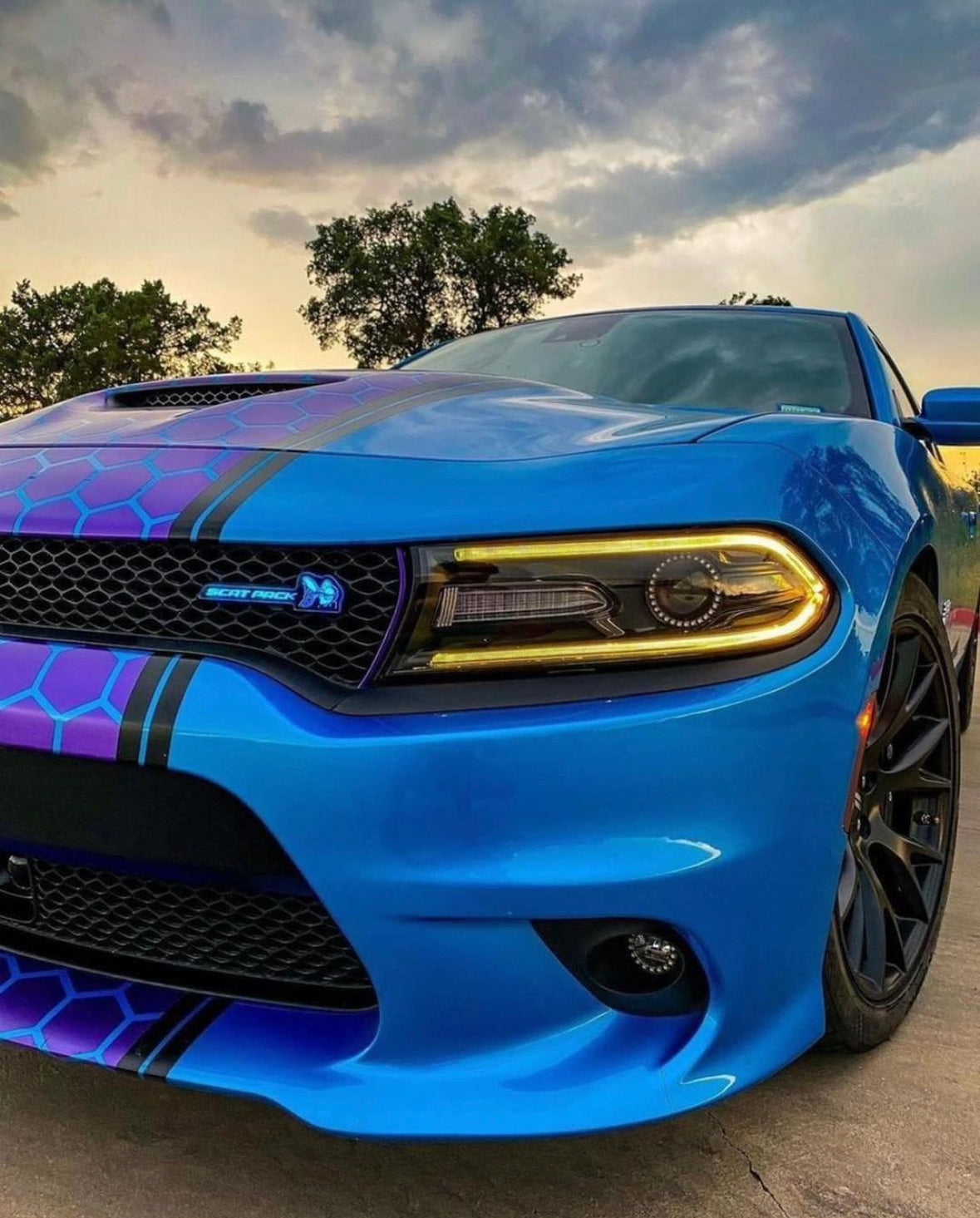 2015-2023 Dodge Scatpack RGB Flow Series LED Badge Emblem Logo - AutoLEDTech.com