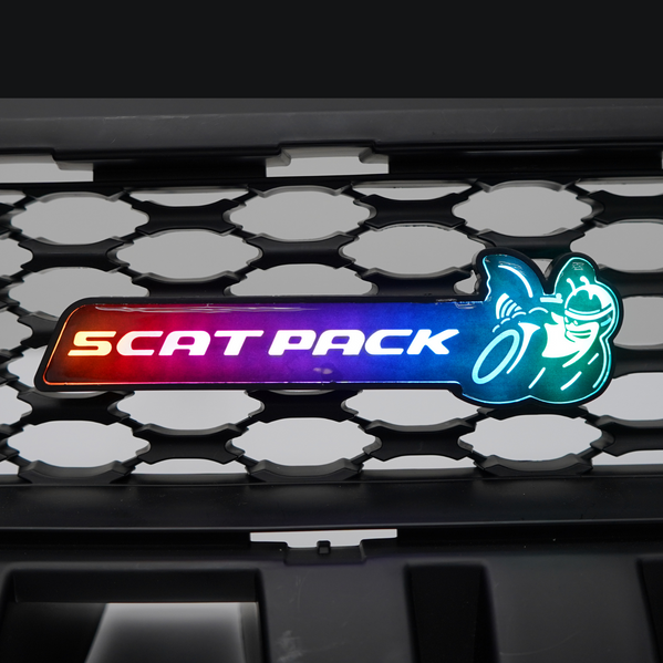 2015-2023 Dodge Scatpack RGB Flow Series LED Badge Emblem Logo - AutoLEDTech.com