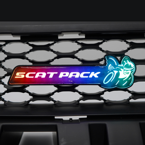 2015-2023 Dodge Scatpack RGB Flow Series LED Badge Emblem Logo - AutoLEDTech.com