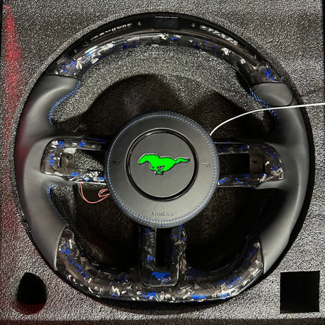 2015-2023 Ford Mustang Carbon Fiber Steering Wheel - AutoLEDTech.com
