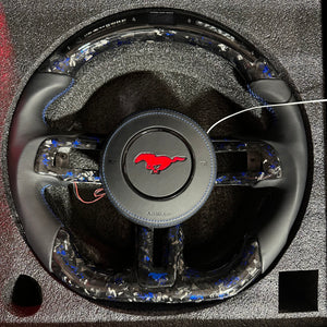 2015-2023 Ford Mustang Carbon Fiber Steering Wheel - AutoLEDTech.com