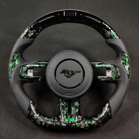 2015-2023 Ford Mustang Carbon Fiber Steering Wheel - AutoLEDTech.com