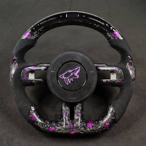2015-2023 Ford Mustang Carbon Fiber Steering Wheel - AutoLEDTech.com