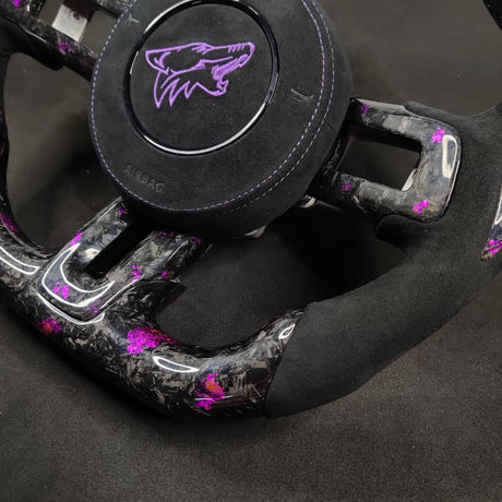 2015-2023 Ford Mustang Carbon Fiber Steering Wheel - AutoLEDTech.com