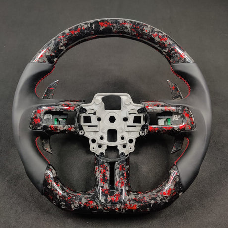 2015-2023 Ford Mustang Carbon Fiber Steering Wheel - AutoLEDTech.com