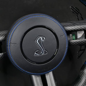 2015-2023 Ford Mustang Carbon Fiber Steering Wheel - AutoLEDTech.com