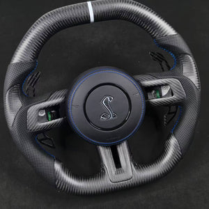 2015-2023 Ford Mustang Carbon Fiber Steering Wheel - AutoLEDTech.com