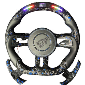 2015-2023 Ford Mustang Carbon Fiber Steering Wheel - AutoLEDTech.com