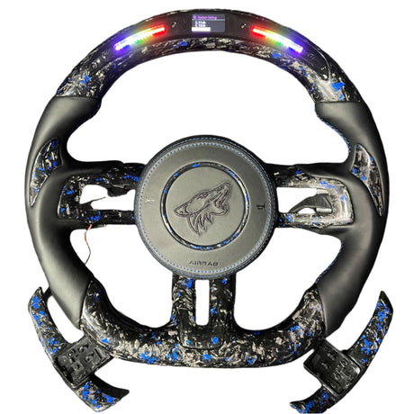 2015-2023 Ford Mustang Carbon Fiber Steering Wheel - AutoLEDTech.com