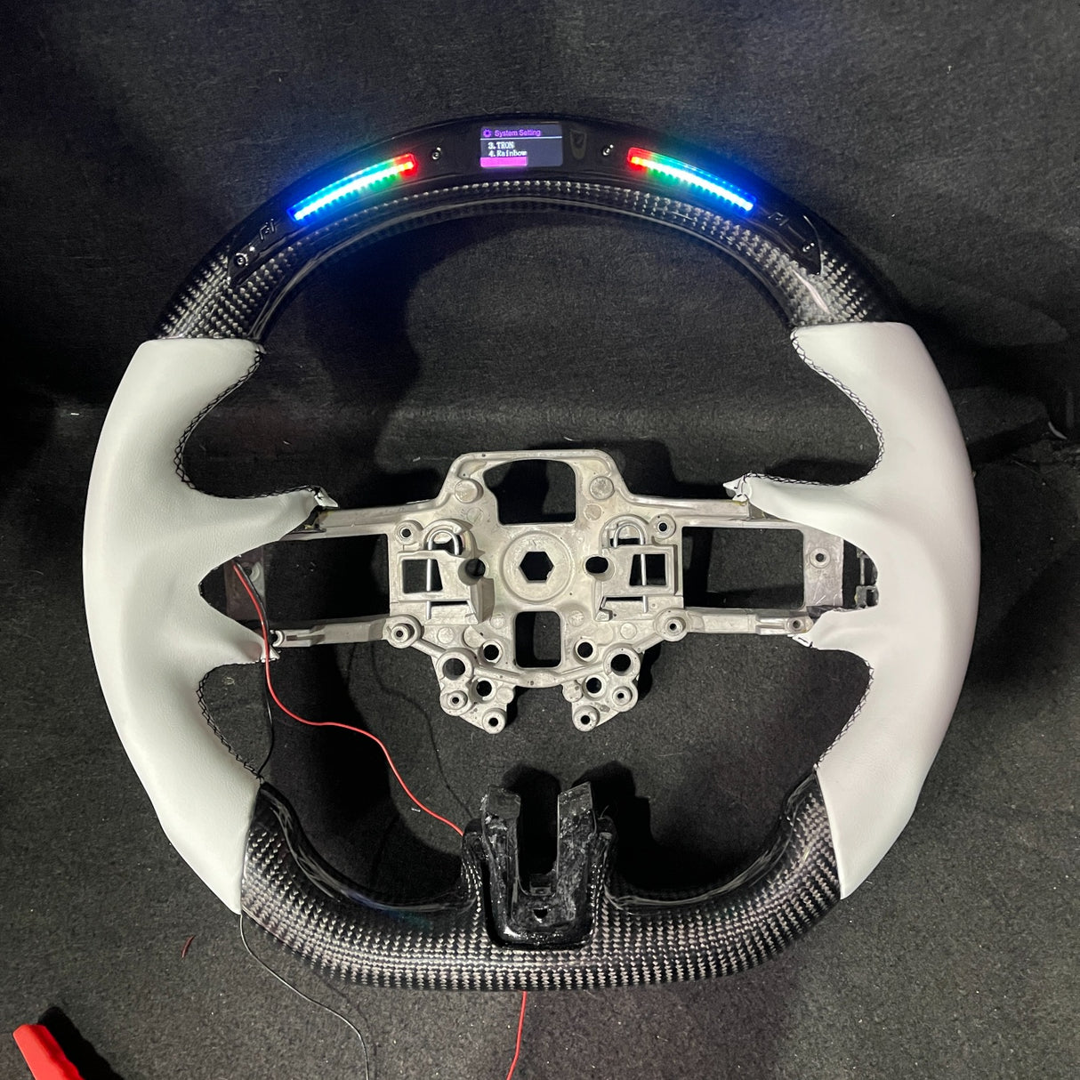 2015-2023 Ford Mustang Carbon Fiber Steering Wheel - AutoLEDTech.com