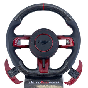 2015-2023 Ford Mustang Carbon Fiber Steering Wheel - AutoLEDTech.com
