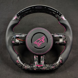 2015-2023 Ford Mustang Carbon Fiber Steering Wheel - AutoLEDTech.com