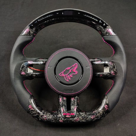 2015-2023 Ford Mustang Carbon Fiber Steering Wheel - AutoLEDTech.com
