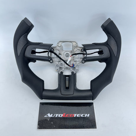 2015-2023 Ford Mustang Carbon Fiber Steering Wheel - AutoLEDTech.com
