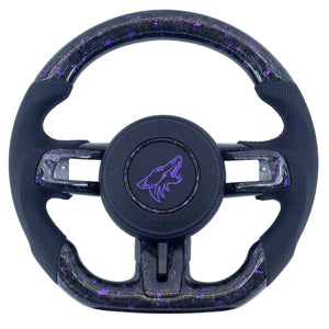 2015-2023 Ford Mustang Carbon Fiber Steering Wheel - AutoLEDTech.com