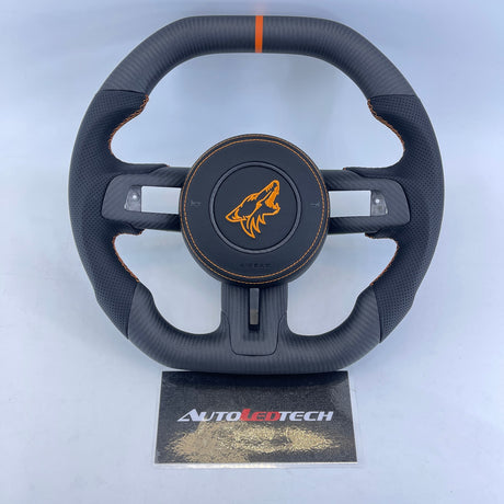 2015-2023 Ford Mustang Carbon Fiber Steering Wheel - AutoLEDTech.com