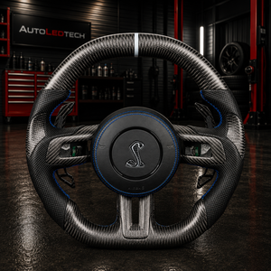 2015-2023 Ford Mustang Carbon Fiber Steering Wheel - AutoLEDTech.com