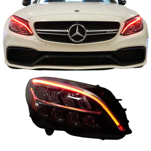2015-2023 Mercedes C-Class RGBW +A LED DRL Boards - AutoLEDTech.com