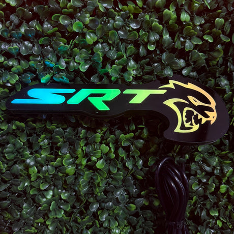 2015-2023 SRT Hellcat RGBW Flow Series LED Badge Emblem Logo - AutoLEDTech.com