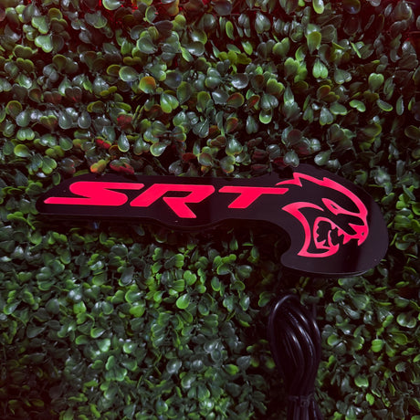 2015-2023 SRT Hellcat RGBW Flow Series LED Badge Emblem Logo - AutoLEDTech.com