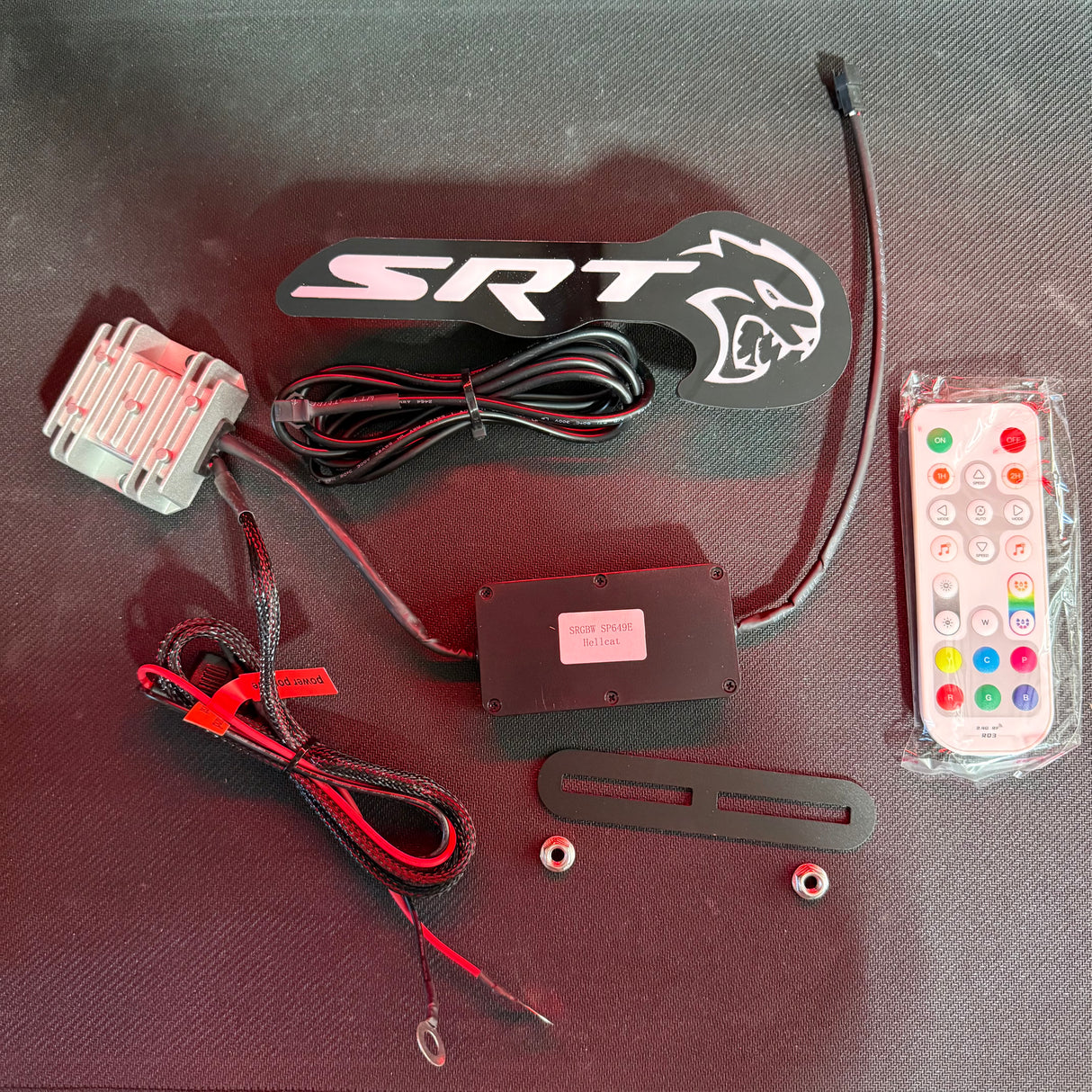 2015-2023 SRT Hellcat RGBW Flow Series LED Badge Emblem Logo - AutoLEDTech.com